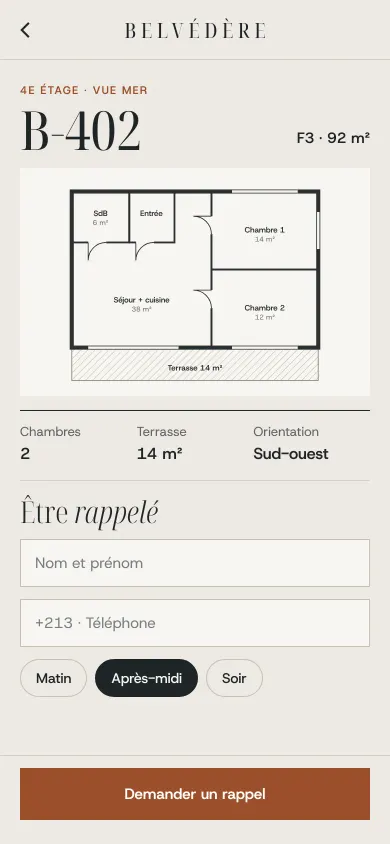 Concept Résidence Belvédère, Projet exploratoire